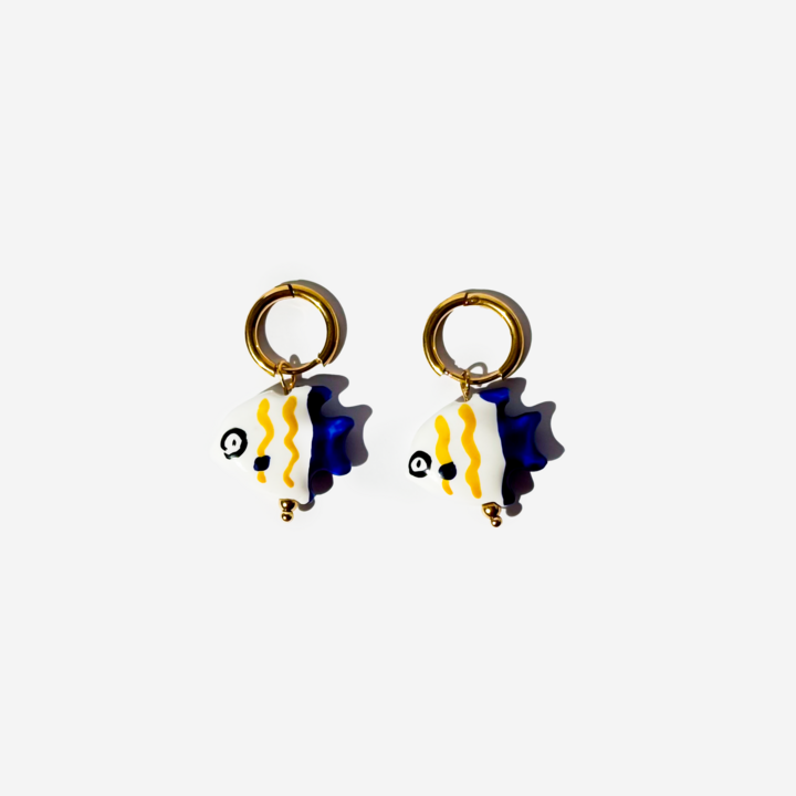 Gold-Plated Titanium Fish Earrings