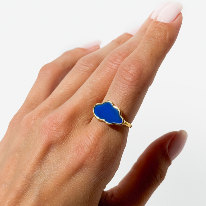 Gold-plated Titanium Cloud Shaped Ring