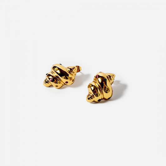 Gold-plated Titanium Shell Shaped Earrings