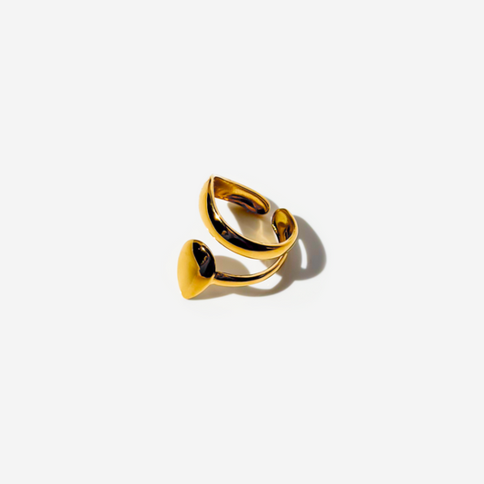 Gold-plated Titanium Italian Collection Ring