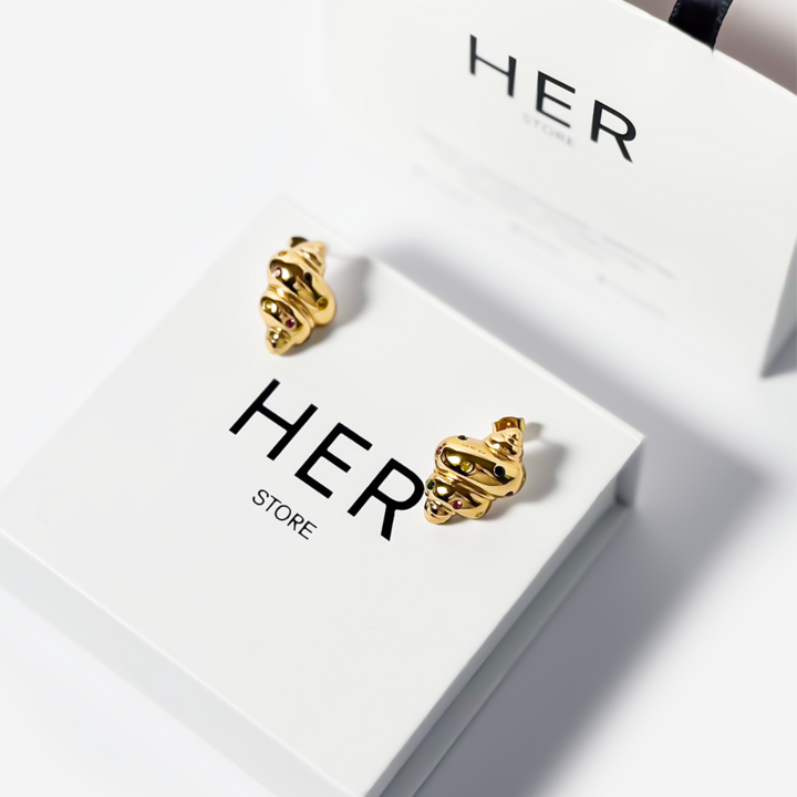 Gold-plated Titanium Shell Shaped Earrings