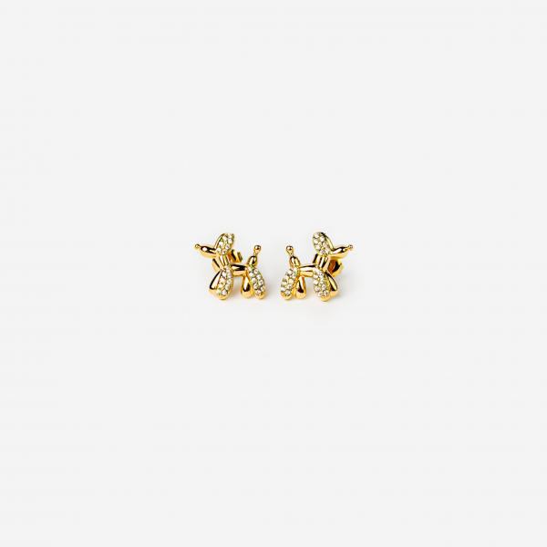 Gold-plated Titanium "Paw" Earrings