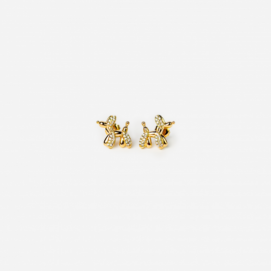 Gold-plated Titanium "Paw" Earrings