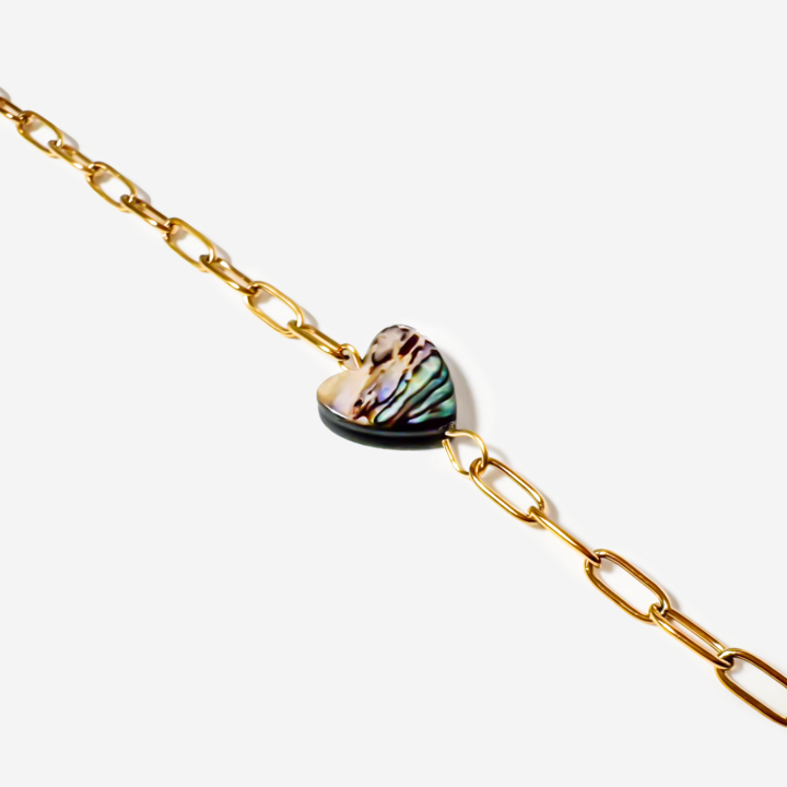 Gold-plated Titanium Heart Shaped Bracelet