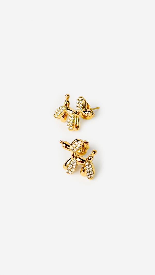 Gold-plated Titanium "Paw" Earrings