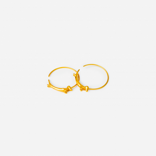 14K Gold-plated "Woof" Earrings