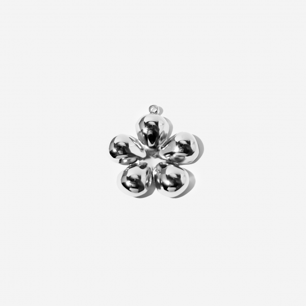 Gold-plated Titanium Flower Shaped Charm