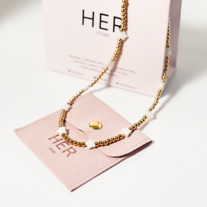 Gold-Plated Titanium Stars Necklace