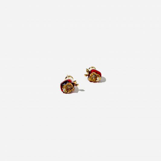 14K Gold-plated Apple Shaped Earrings