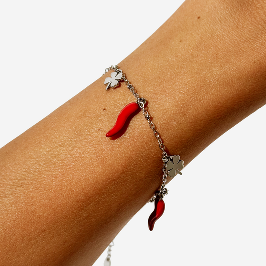 Gold-plated Titanium with Pepper Bracelet