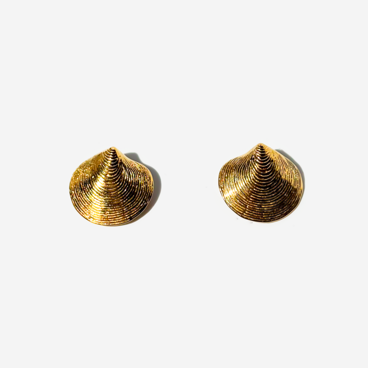 Gold-plated Titanium Shell Shaped Earrings