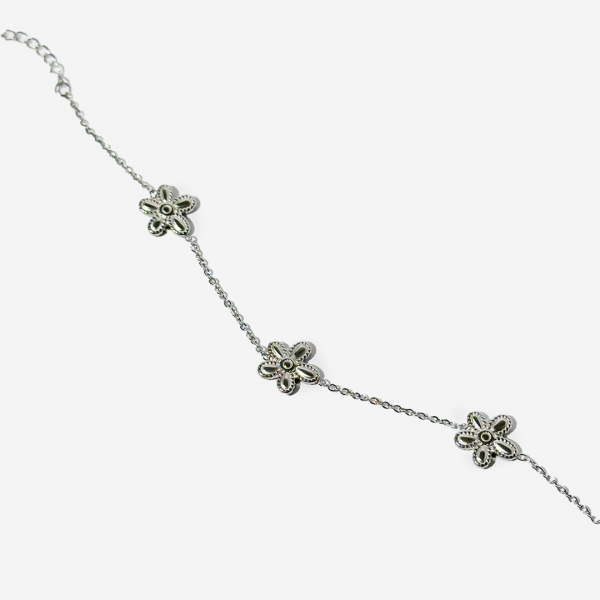 Gold-plated Titanium Anklet Flower Shaped Bracelet