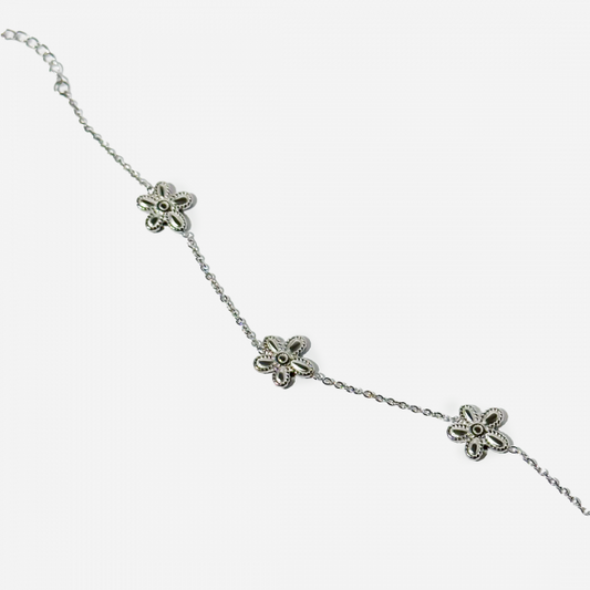 Gold-plated Titanium Anklet Flower Shaped Bracelet