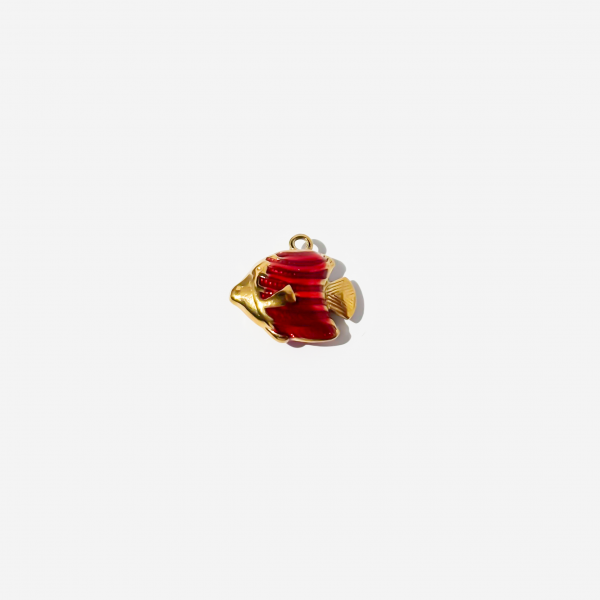Gold-plated Titanium Fish Shaped Charm