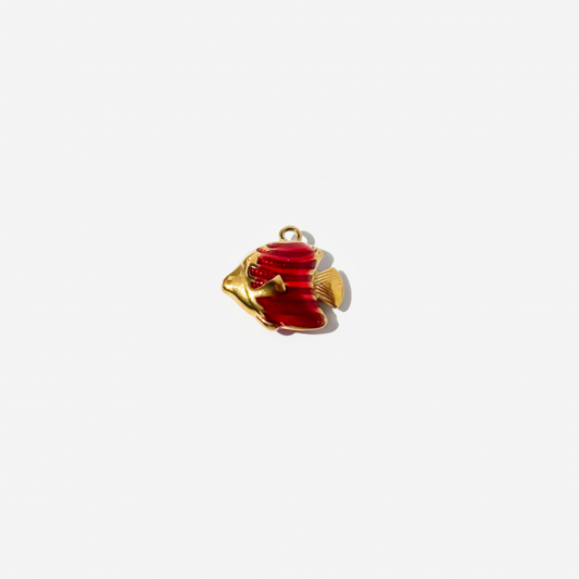 Gold-plated Titanium Fish Shaped Charm