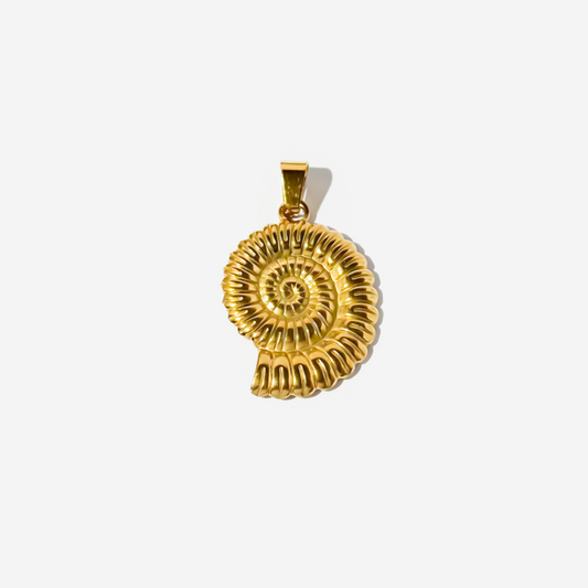Gold-plated Titanium Shell Shaped Charm
