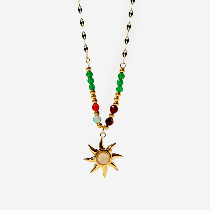 Gold-plated Titanium Sun Necklace