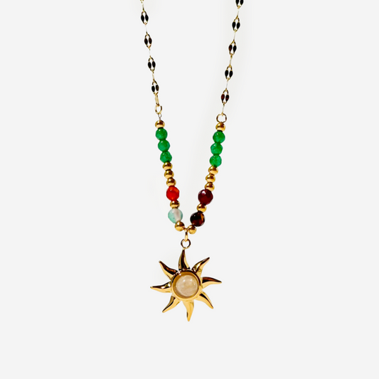 Gold-plated Titanium Sun Necklace
