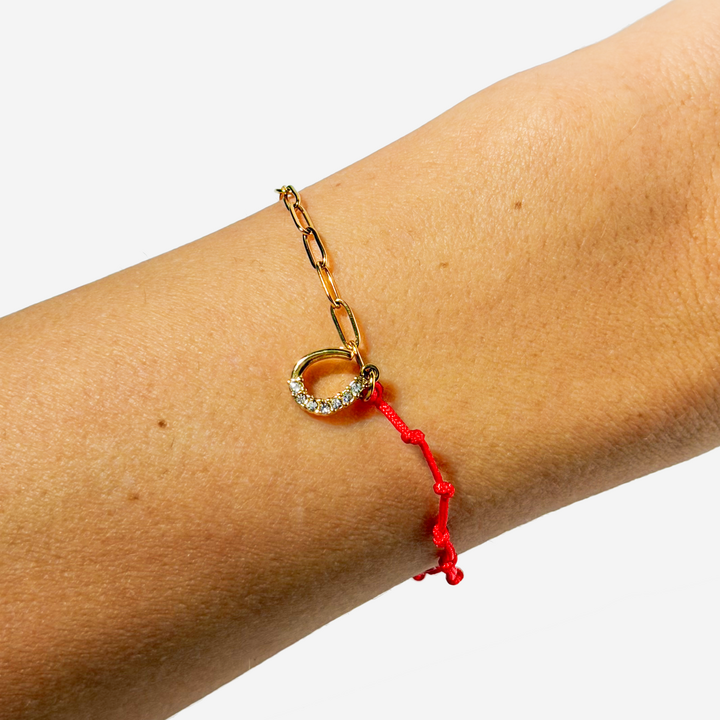 Gold-plated Titanium Horseshoe Shaped Bracelet