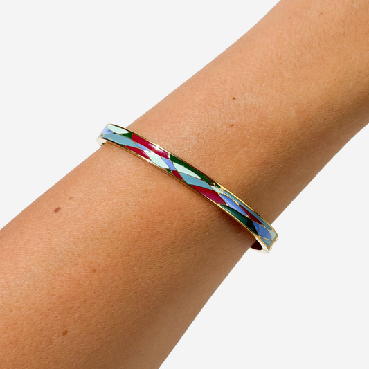 Gold-plated Titanium Colorful Bracelet