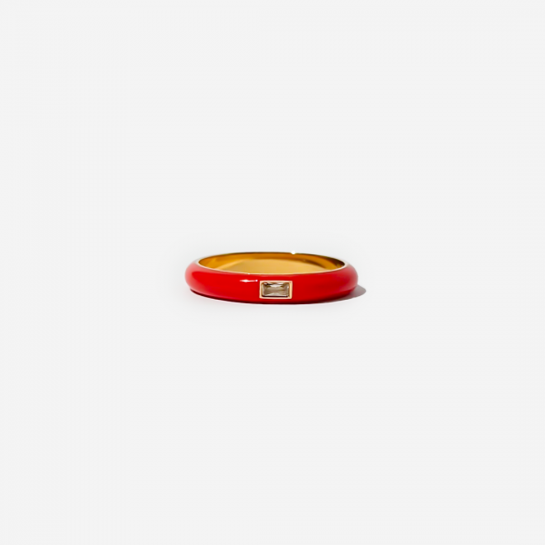 Gold-plated Titanium Red Ring