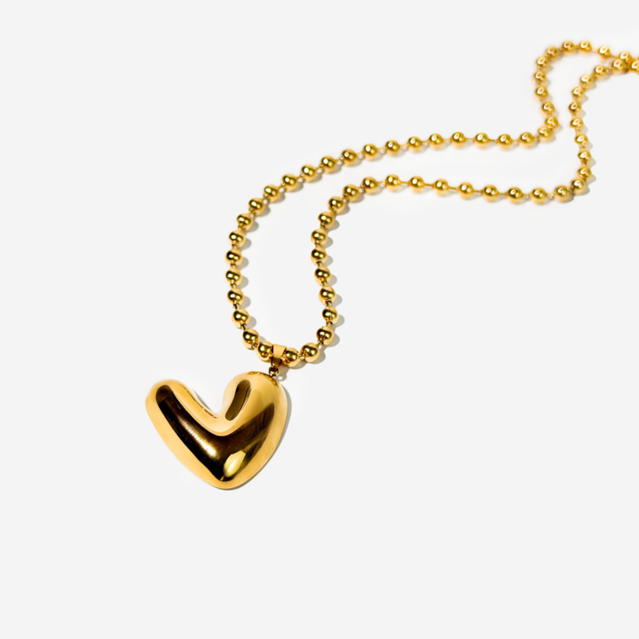 Gold-plated Titanium Heart Shaped Necklace