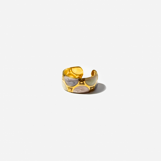 Gold-plated Titanium Colorful Ring