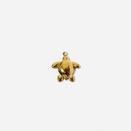 Gold-plated Titanium Turtle Shaped Charm