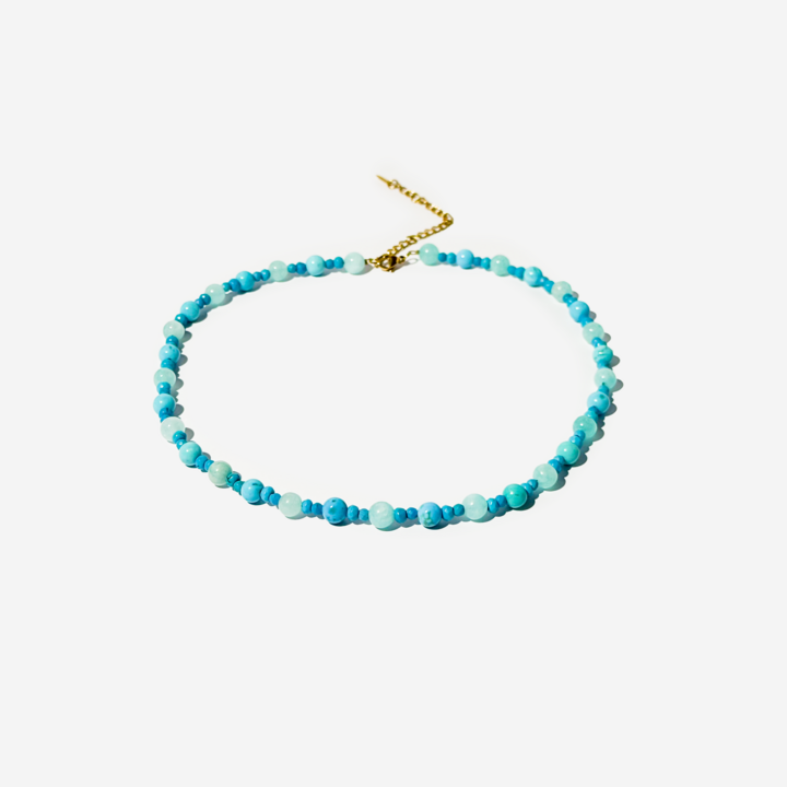 Light Blue Necklace with Light Blue Stones
